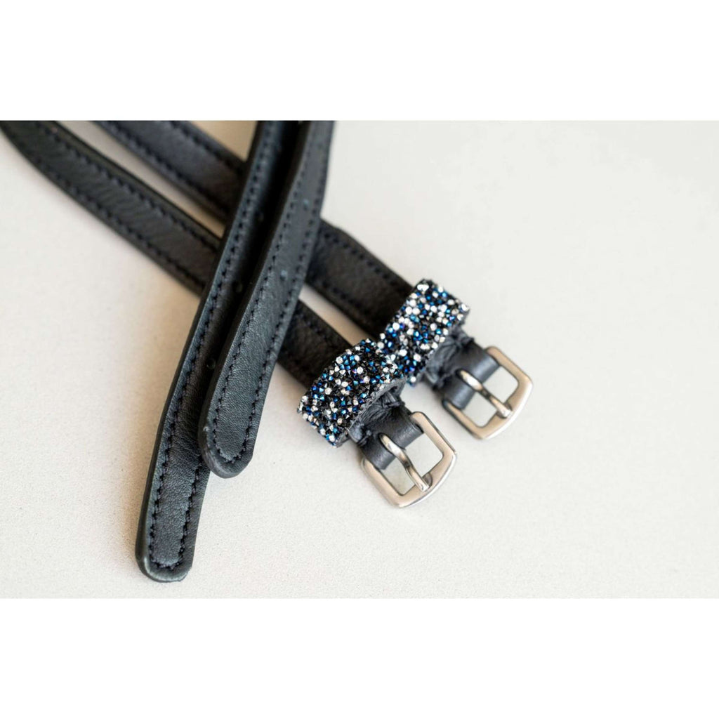 HB Ruitersport Cinghie per speroni Showtime Sparkle Nero/Blu Marino