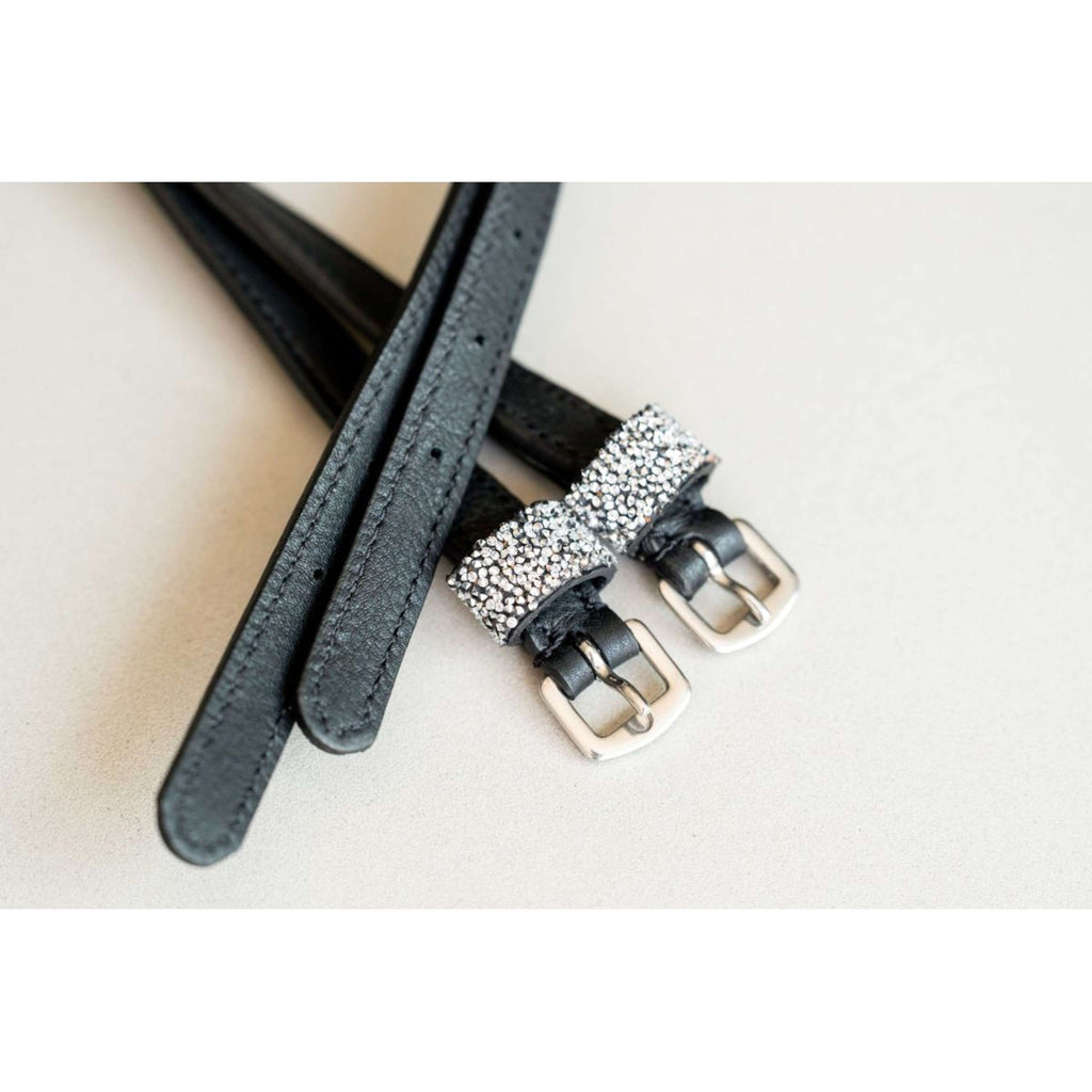 HB Ruitersport Cinghie per speroni Showtime Sparkle Nero/Argento