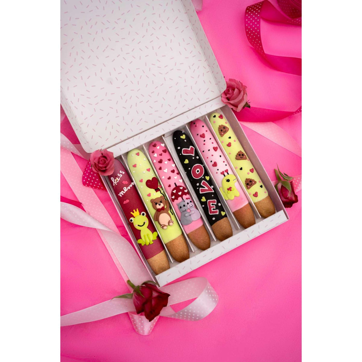 Candy Horse Love Biscotti Icing Sticks