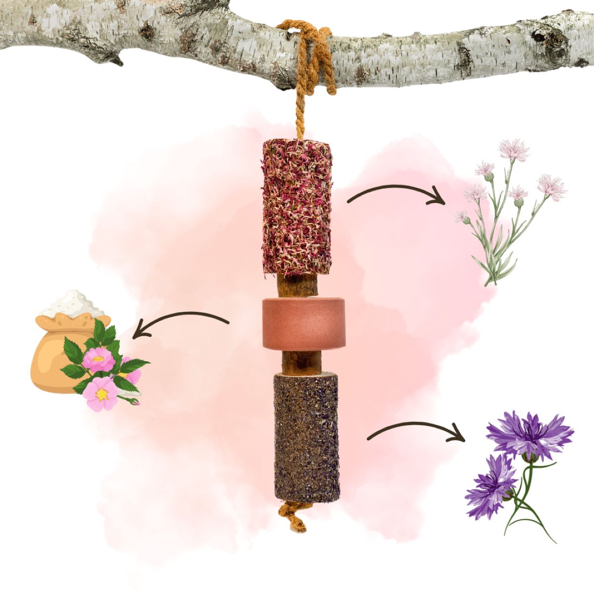 Herbie Giocattolo in legno a base di erbe Tummy