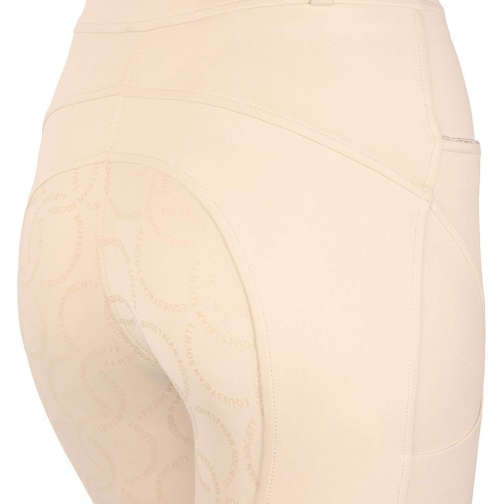 Harry's Horse Leggings da Equitazione Equitights EQS Ivory Full Grip Crema
