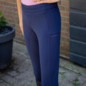Harry's Horse Leggings da Equitazione Equitights Denici Cavalli Purple Passion Full Grip Peacoat