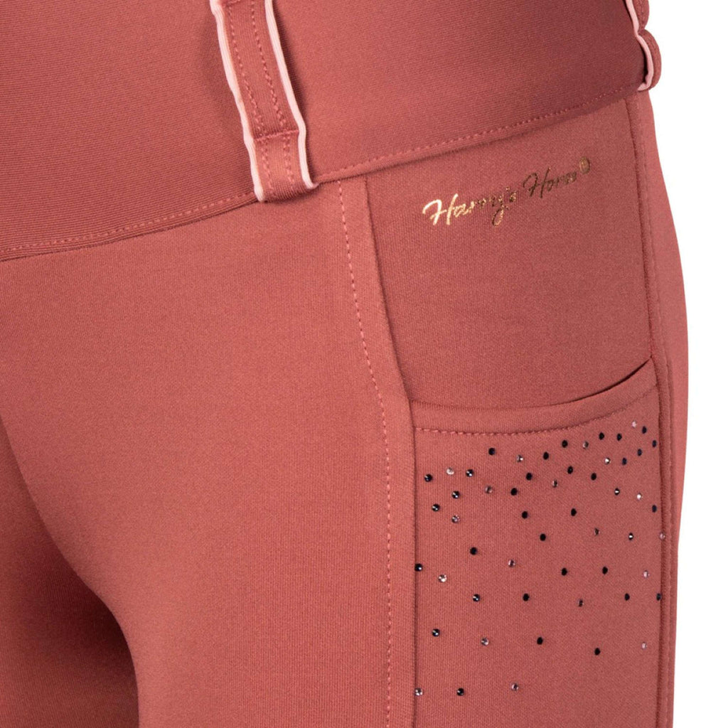 Harry's Horse Leggings da Equitazione Equitights Diva Mauvewood Full Grip Mauvewood