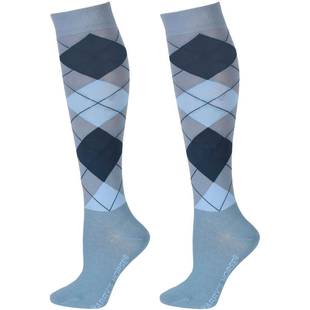 Harry's Horse Calze da Equitazione Arygle Azzurro