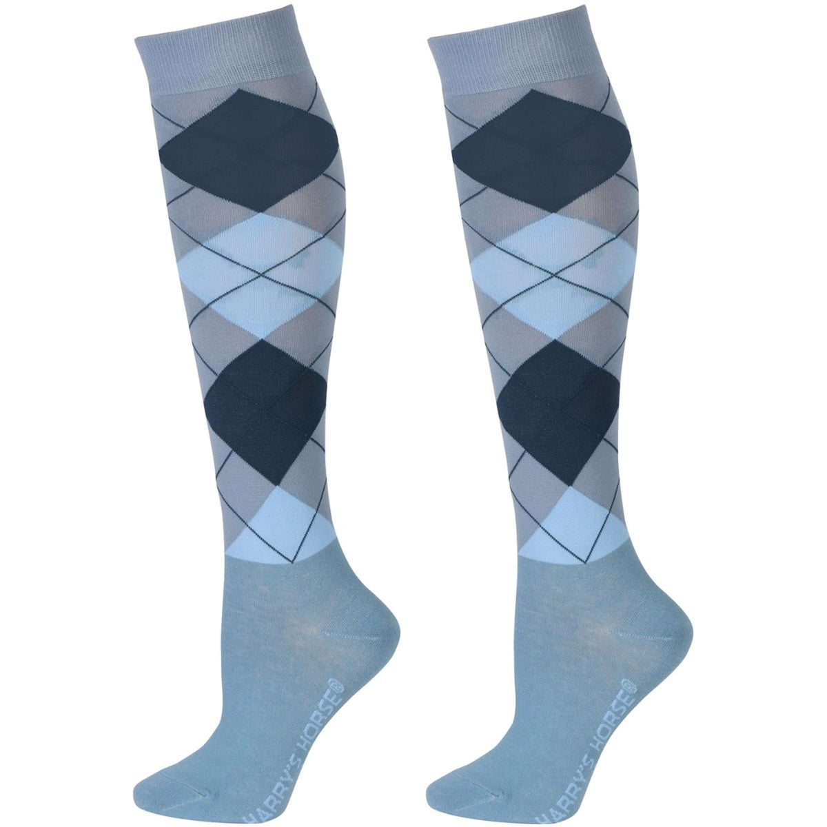 Harry's Horse Calze da Equitazione Arygle Azzurro