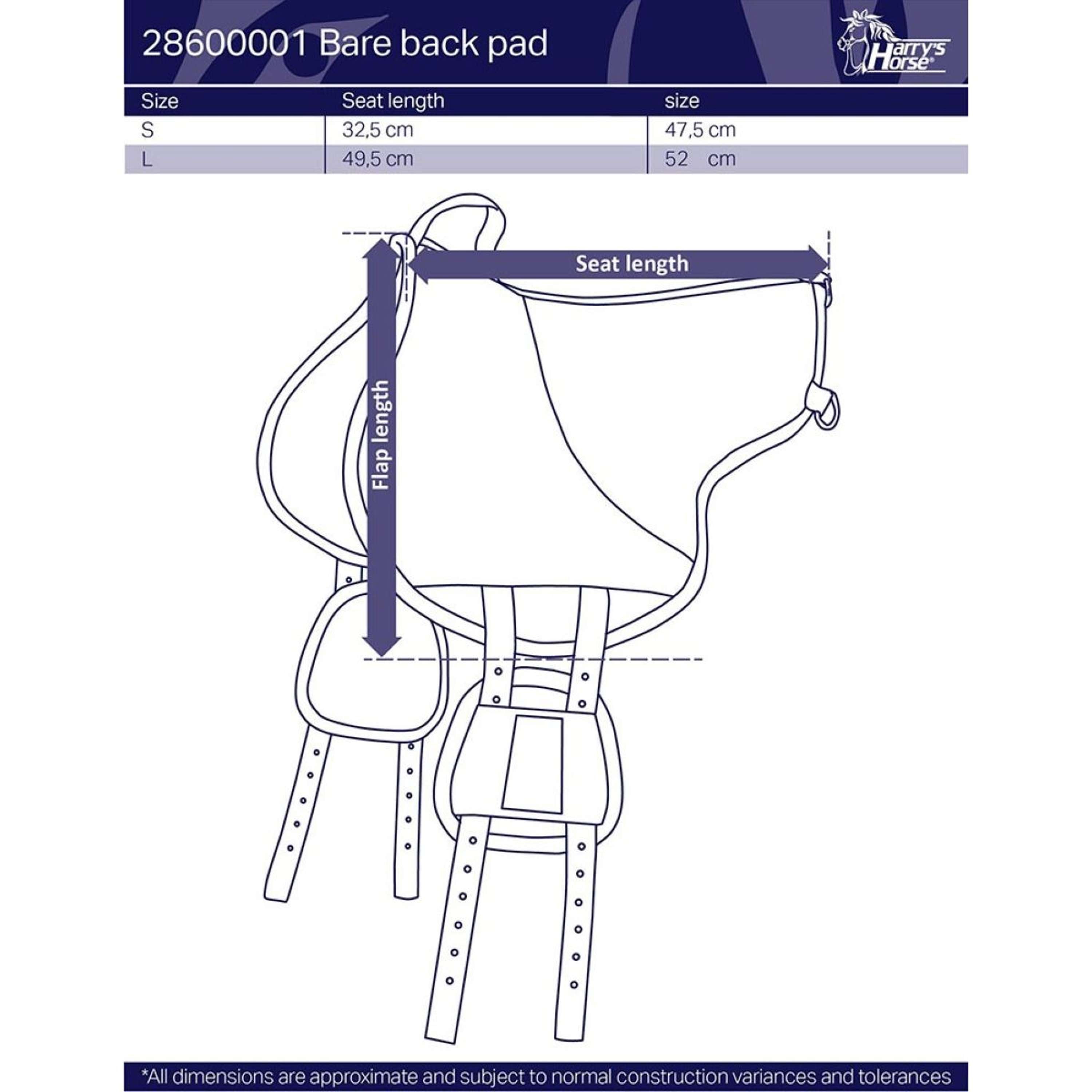 Harry's Horse Bareback Pad Grigio