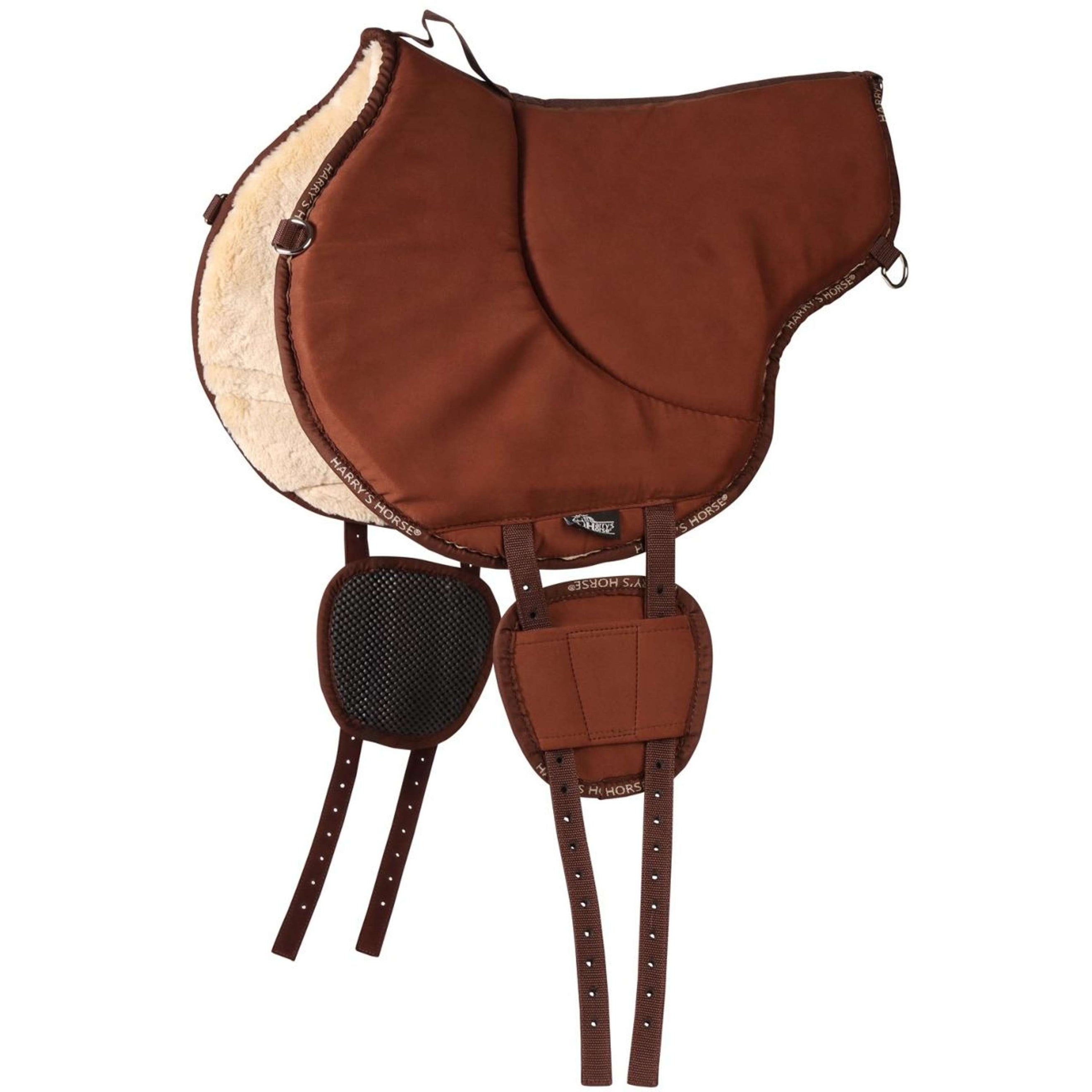 Harry's Horse Bareback Pad Faux Fur Marrone