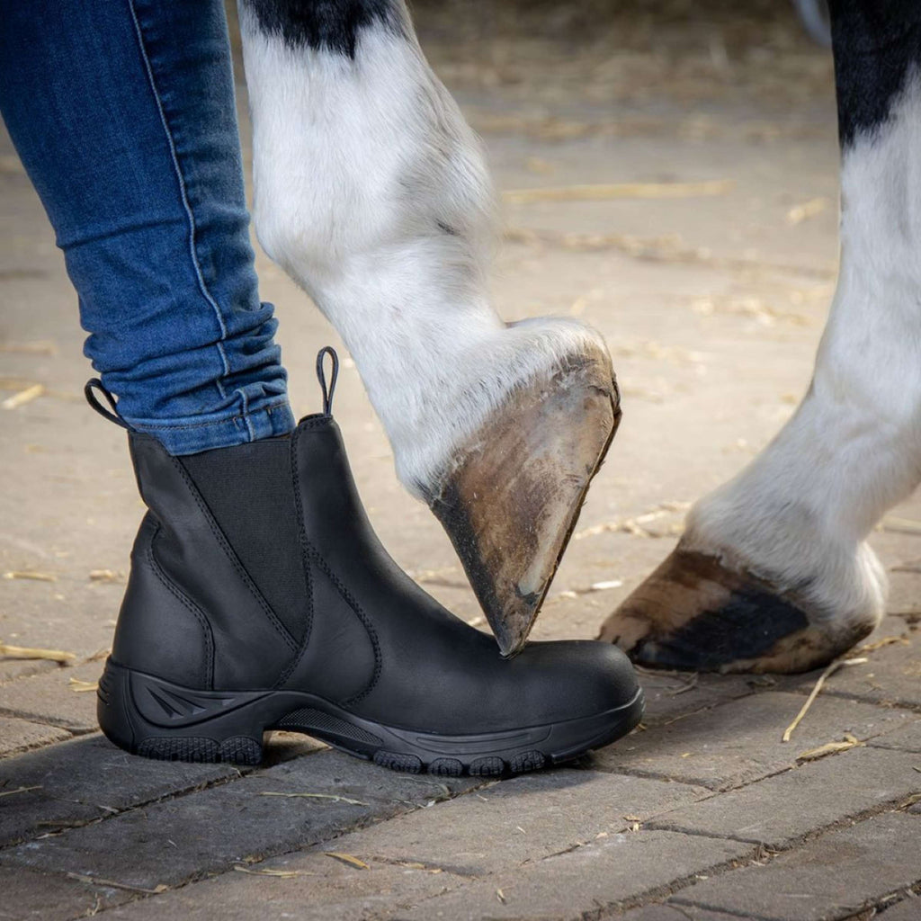 Harry's Horse Stivali da Scuderia Leder Safety Steel Toe Nero