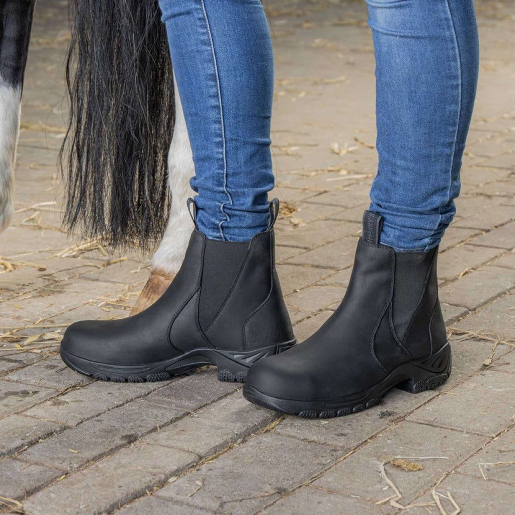 Harry's Horse Stivali da Scuderia Leder Safety Steel Toe Nero