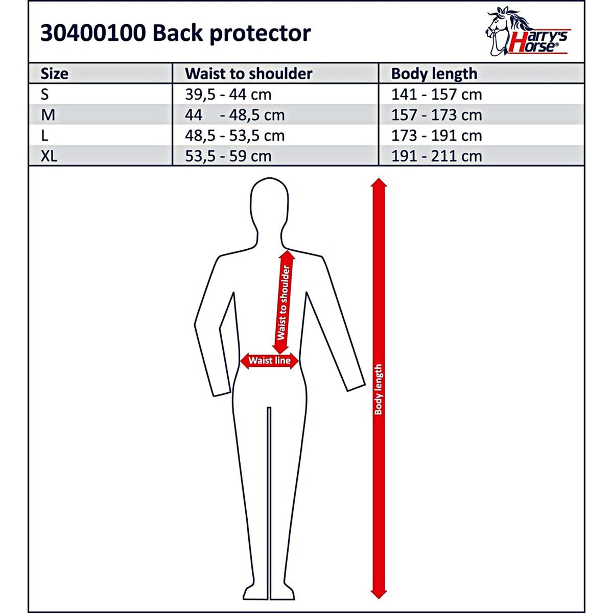 Harry's Horse Protettore della schiena Nero