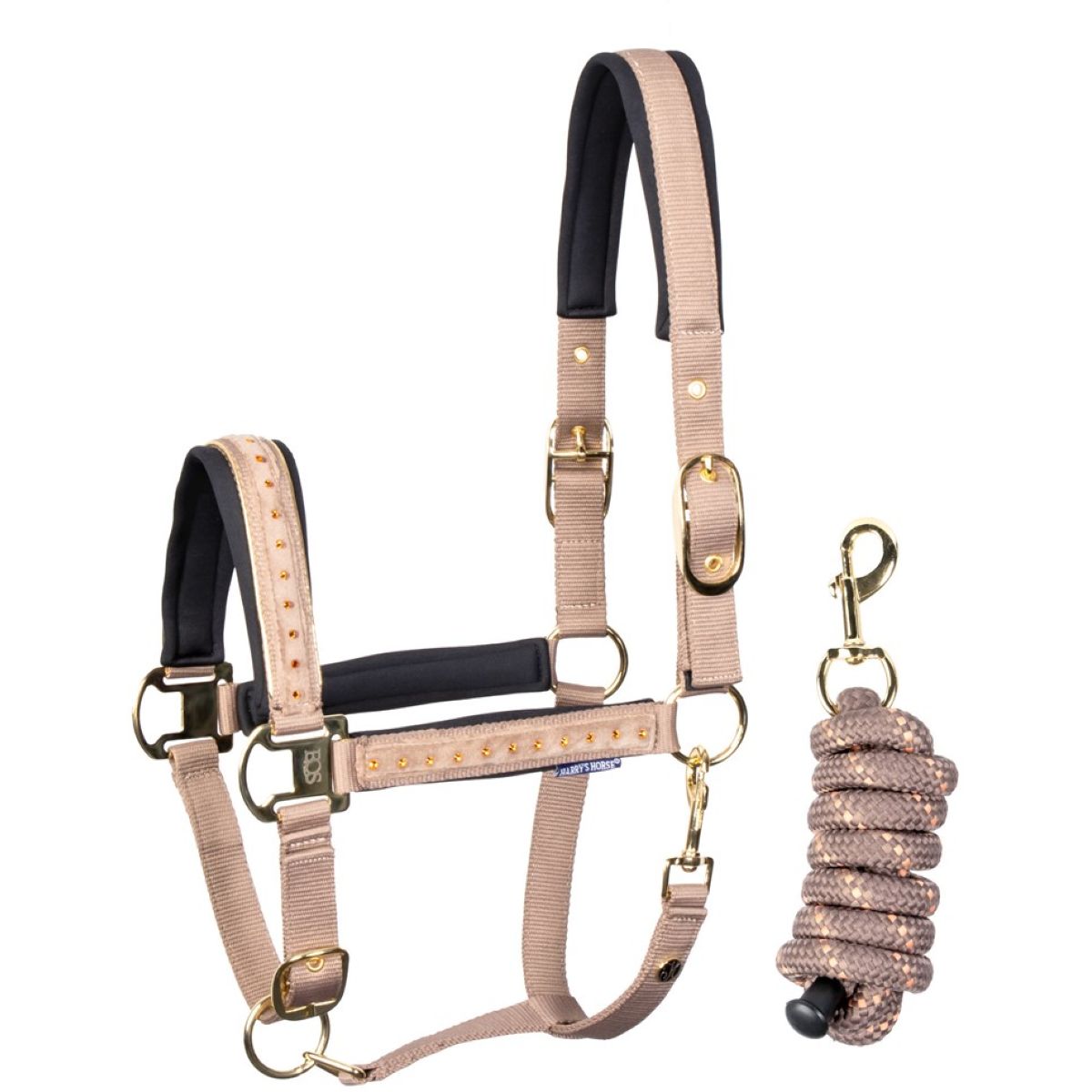 Harry's Horse Set Cavezza Crystal Taupe Grey