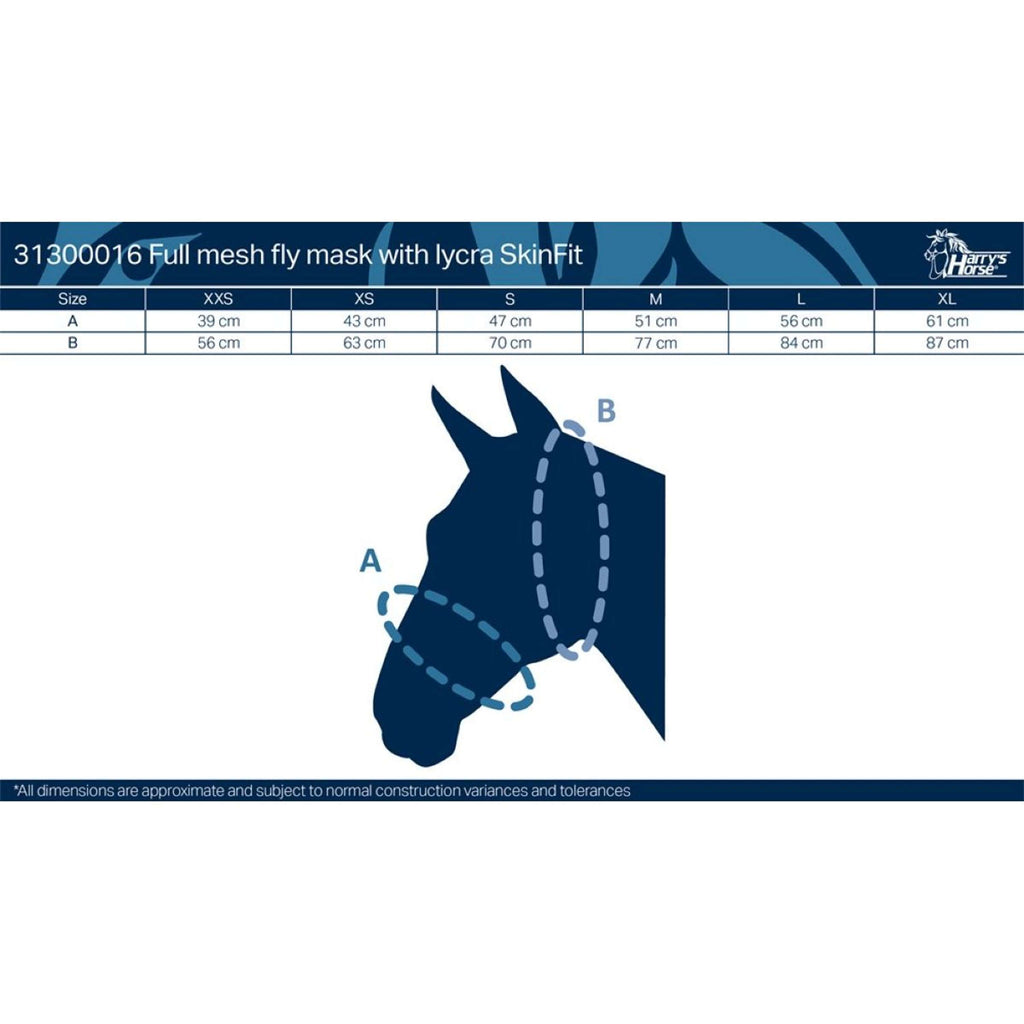 Harry's Horse Maschera per Mosche SkinFit Nero