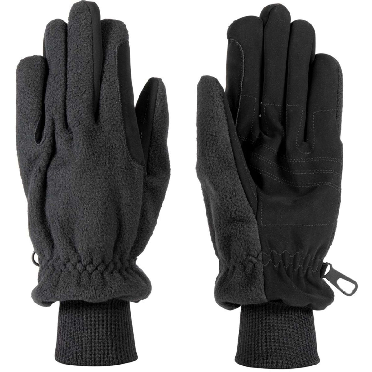Harry's Horse Guanti da Equitazione Fleece Waterproof Hipora Nero