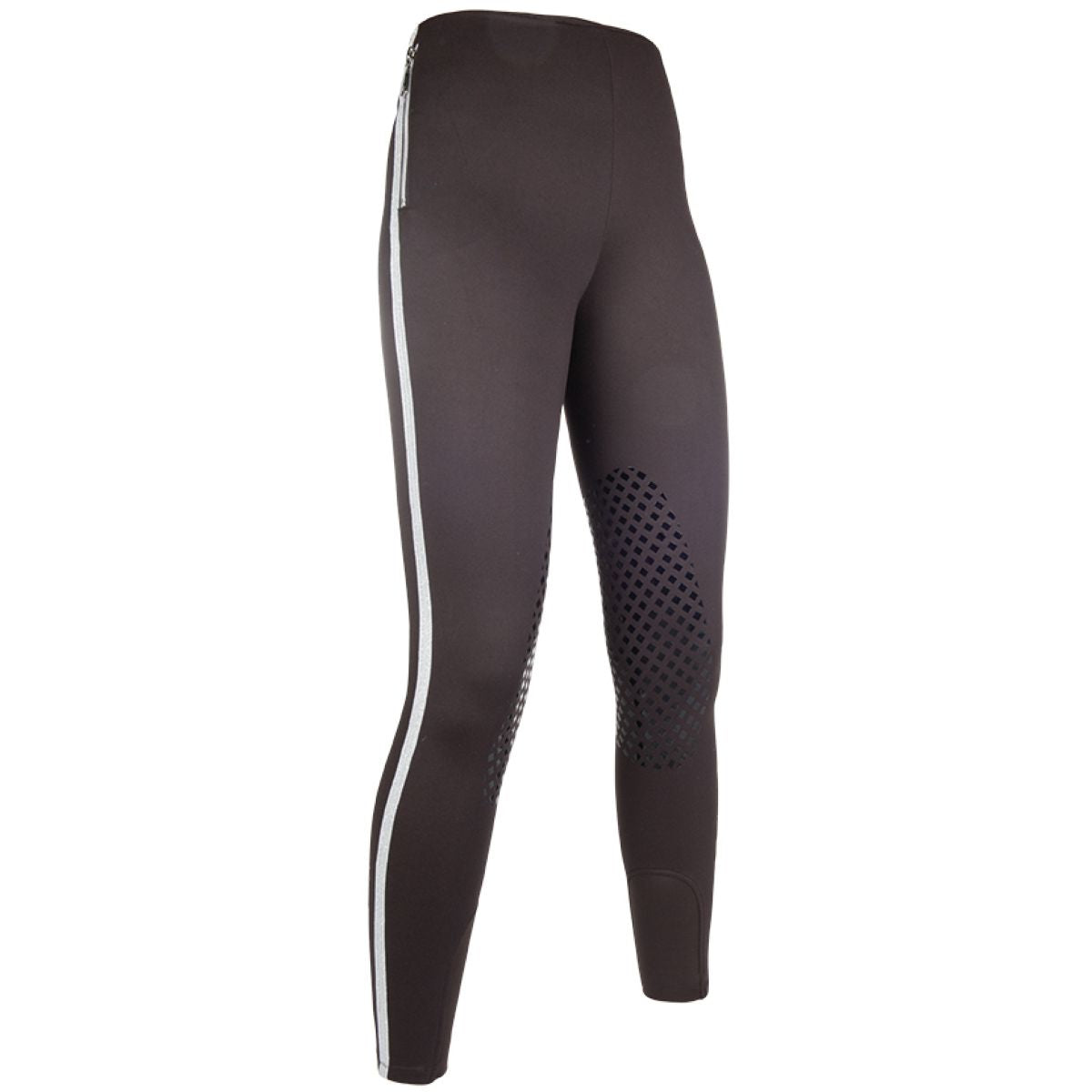 HKM Leggings da Equitazione Glorenza Marrone palude