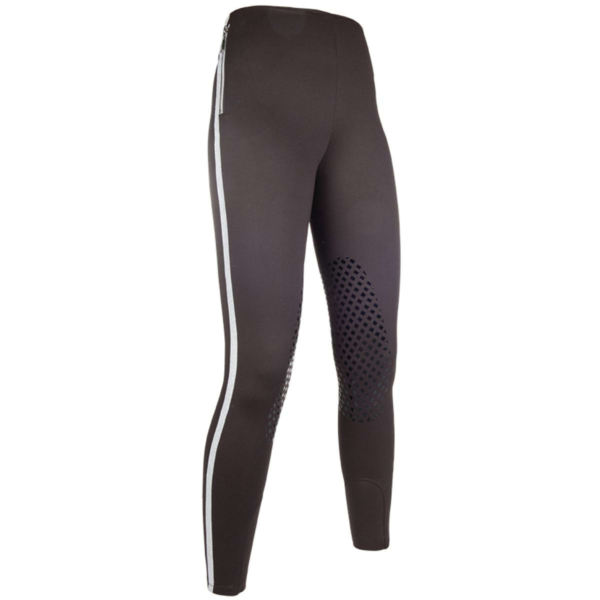 HKM Leggings da Equitazione Glorenza Marrone palude