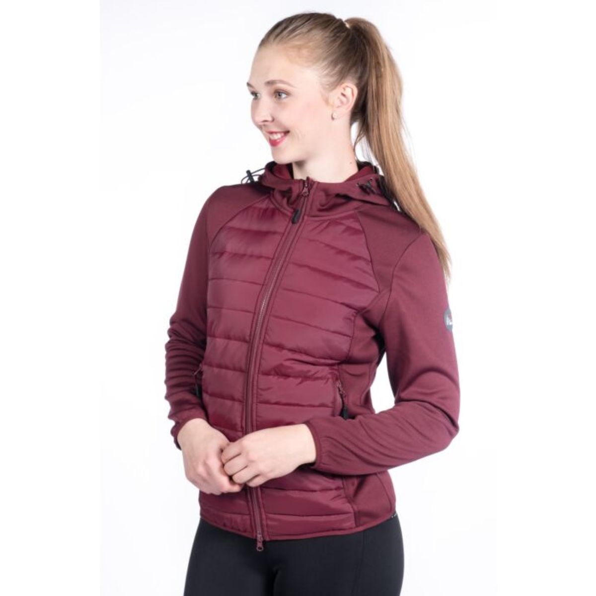 HKM Felpa Sportiva Style Vino rosso