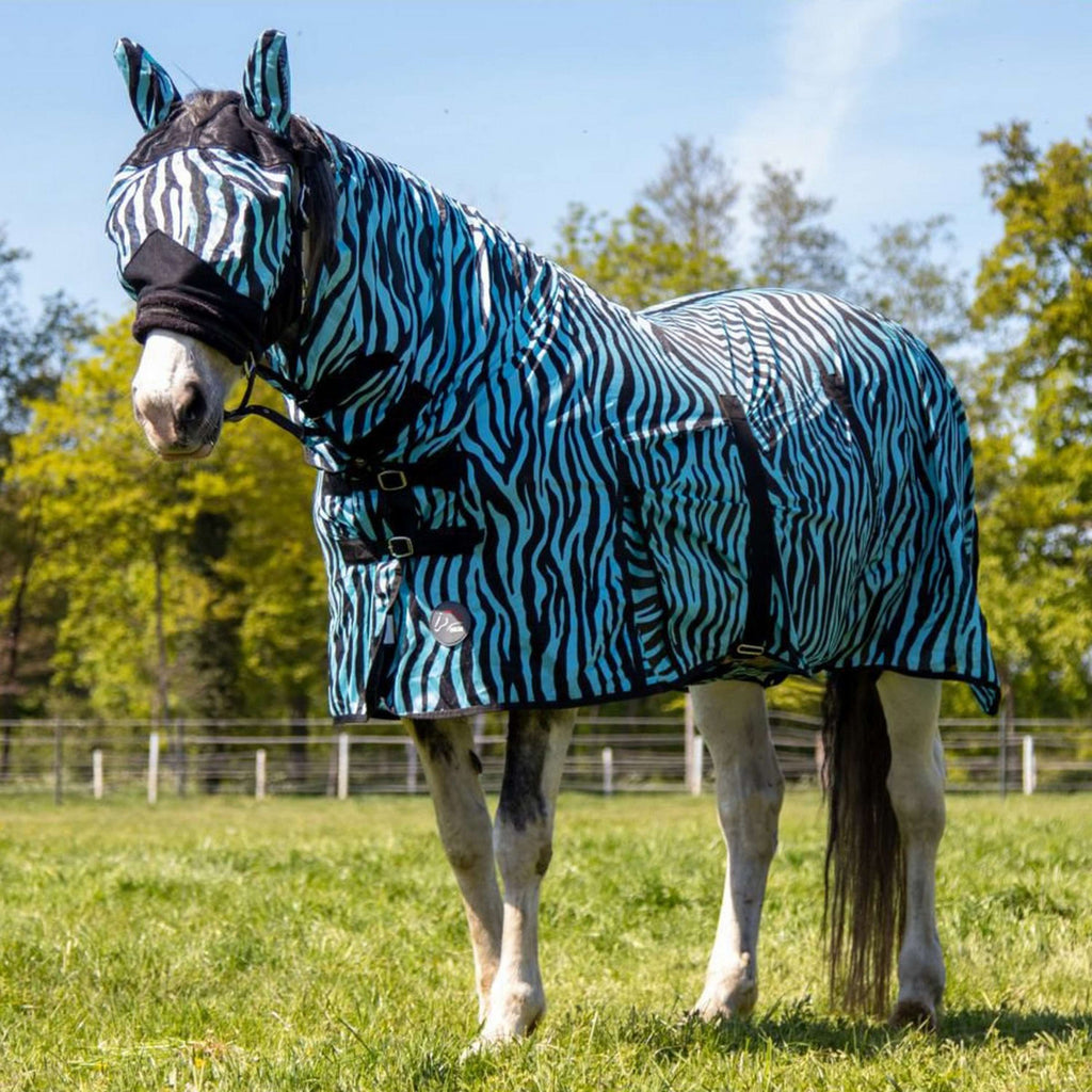 HKM Coperta Antimosche Zebra Acqua/Nero
