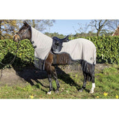 HKM Coperta Antimosche per Esercizio Fringes Argento/Grigio