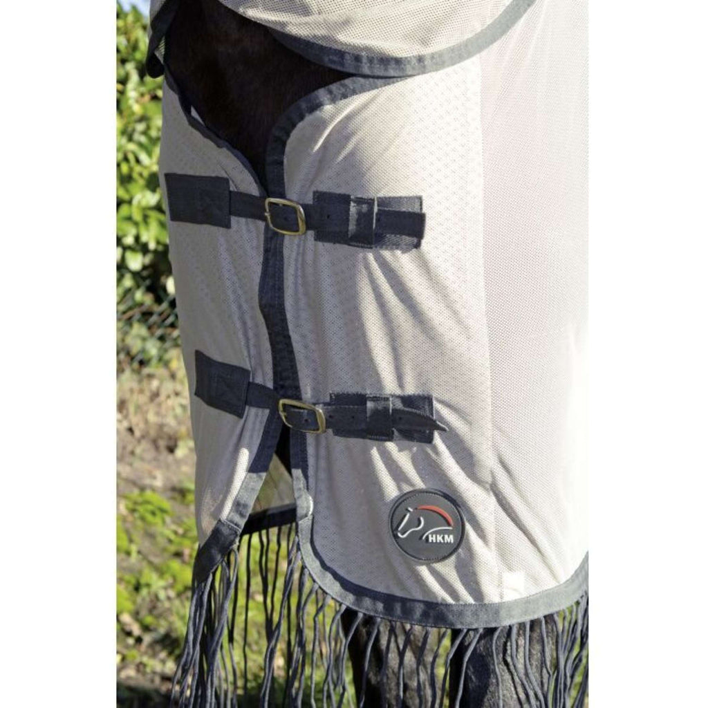 HKM Coperta Antimosche Fringes Argento/Grigio