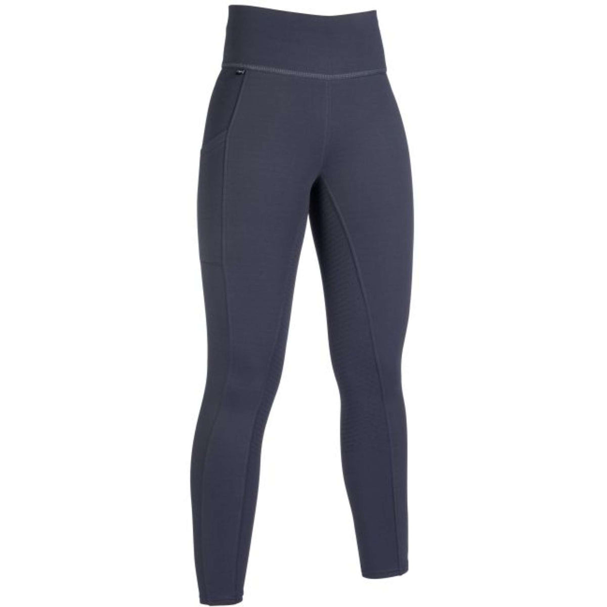 HKM Leggings da Equitazione Cosy Full Grip Grigio scuro