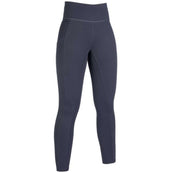 HKM Leggings da Equitazione Cosy Full Grip Grigio scuro