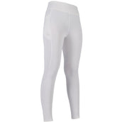 HKM Leggings da Equitazione Alice Kids Full Grip Bianco