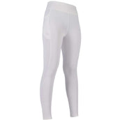 HKM Leggings da Equitazione Alice Kids Full Grip Bianco