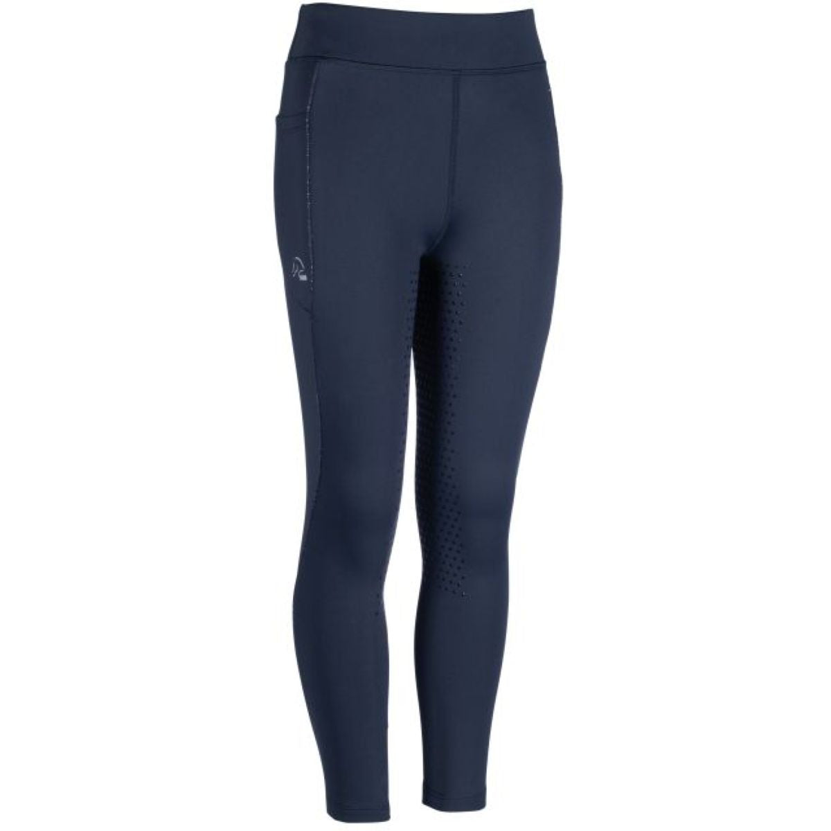 HKM Leggings da Equitazione Alice Kids Full Grip Blu scuro