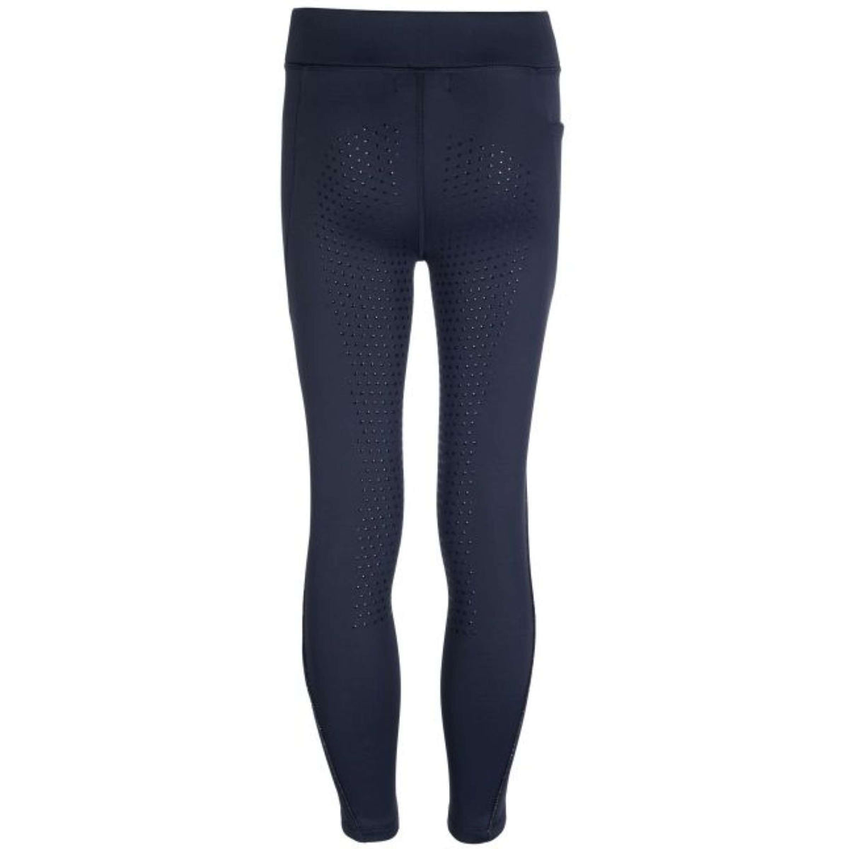 HKM Leggings da Equitazione Alice Kids Full Grip Blu scuro