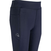 HKM Leggings da Equitazione Alice Kids Full Grip Blu scuro