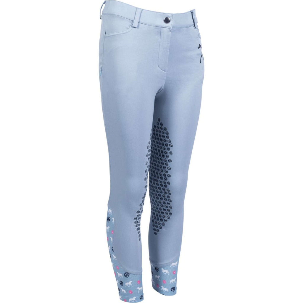 HKM Pantaloni da Equitazione Bria Half Grip Blu fumo