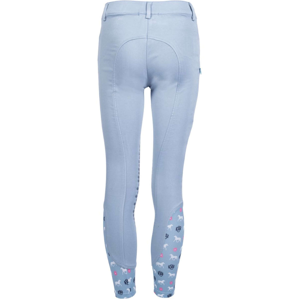 HKM Pantaloni da Equitazione Bria Half Grip Blu fumo