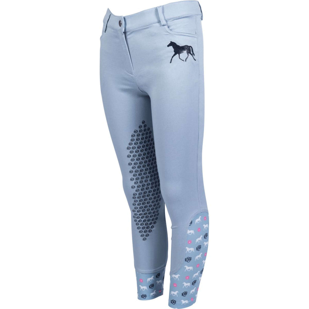 HKM Pantaloni da Equitazione Bria Half Grip Blu fumo