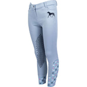 HKM Pantaloni da Equitazione Bria Half Grip Blu fumo