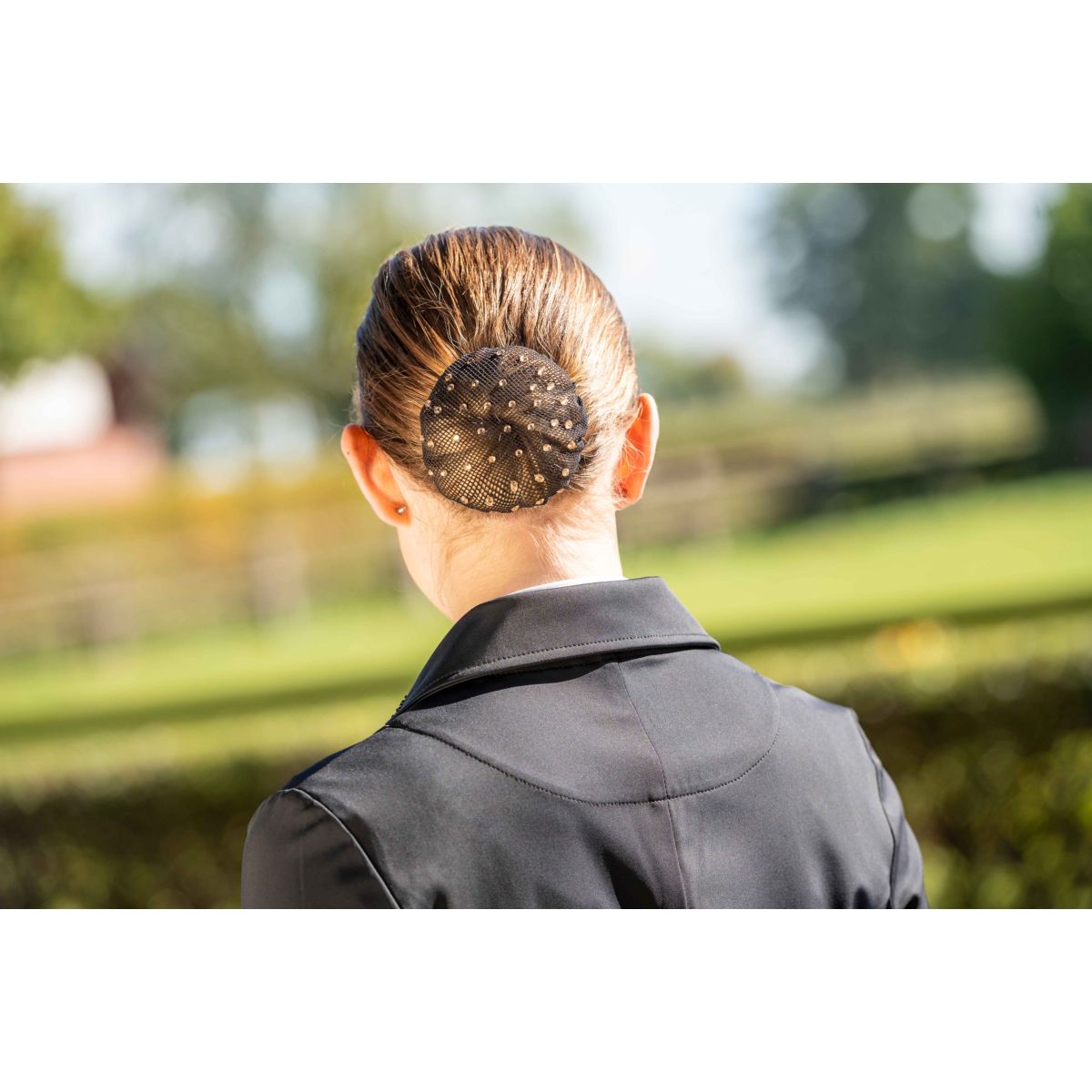 HKM Rete per Capelli Rosegolden Sparkle Nero