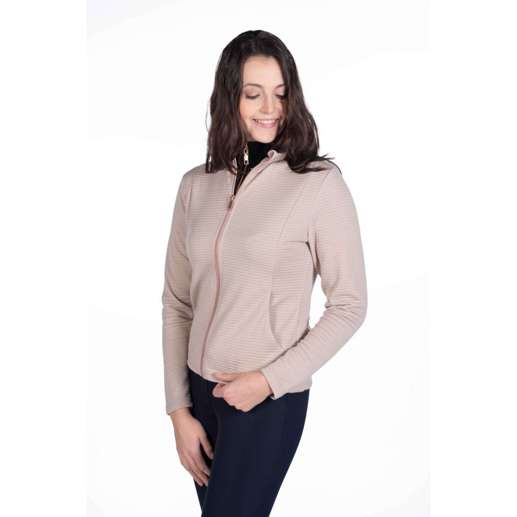 HKM Felpa con cappuccio e zip Yvonne Beige