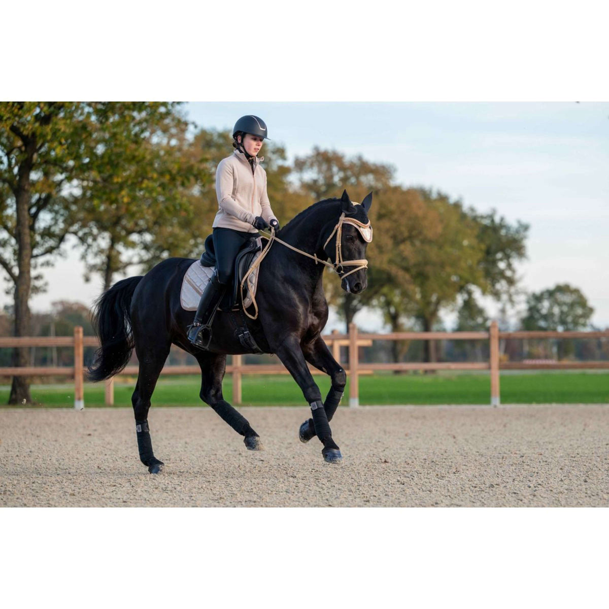 HKM Felpa con cappuccio e zip Yvonne Beige