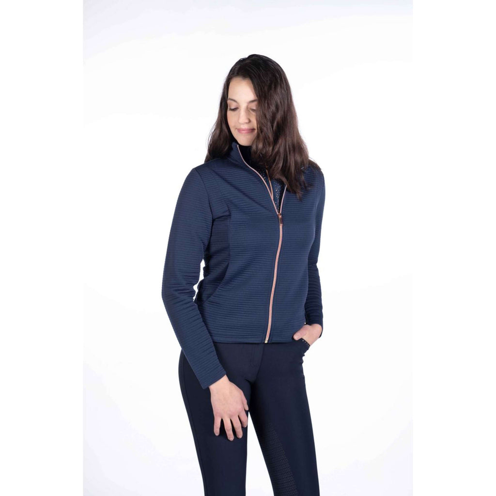 HKM Felpa con cappuccio e zip Yvonne Blu scuro