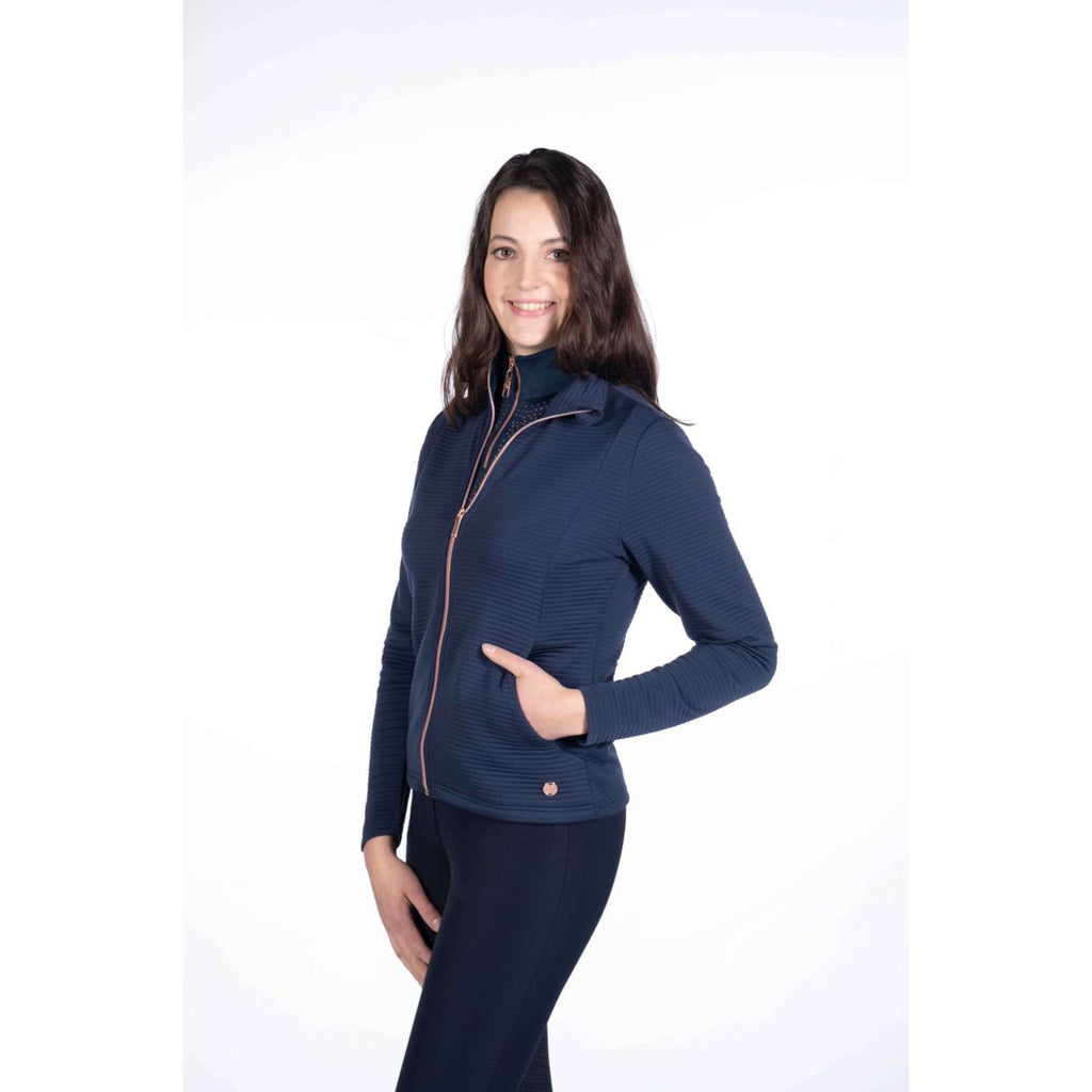 HKM Felpa con cappuccio e zip Yvonne Blu scuro