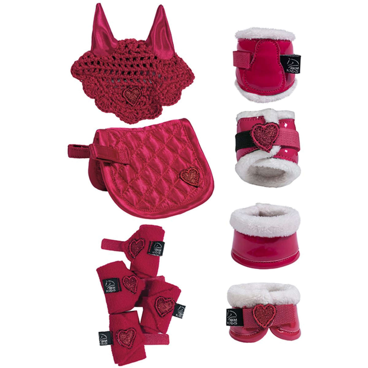 HKM Pony Peluche Riding Starterset Rosso