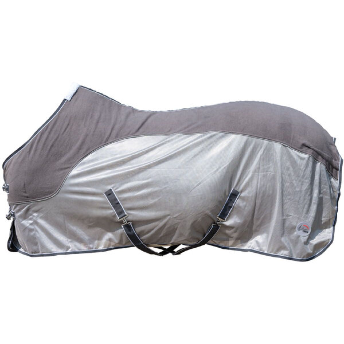 HKM Coperta Antimosche Comfort Fleece Grigio/Naturale/Blu