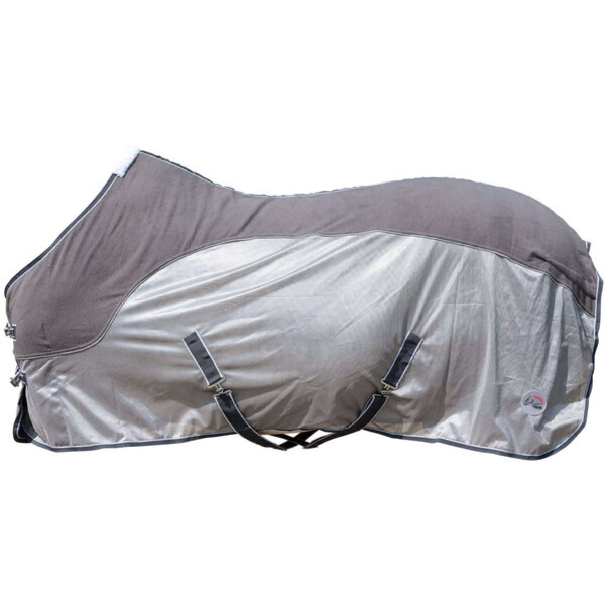 HKM Coperta Antimosche Comfort Fleece Grigio/Naturale/Blu