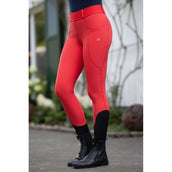 HKM Leggings da Equitazione Aruba Full Grip Rosso