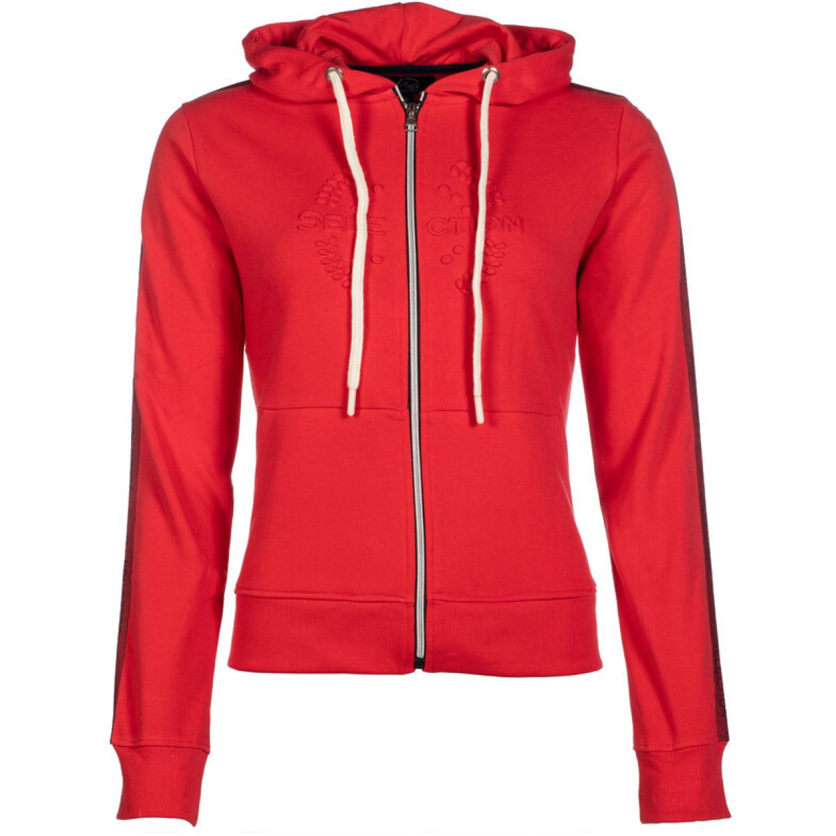 HKM Felpa con cappuccio e zip Rosso