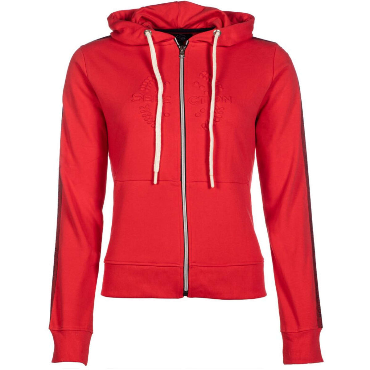 HKM Felpa con cappuccio e zip Rosso