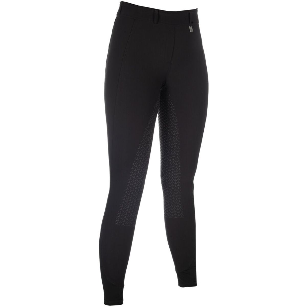 HKM Leggings da Equitazione Amalfi Full Grip Nero