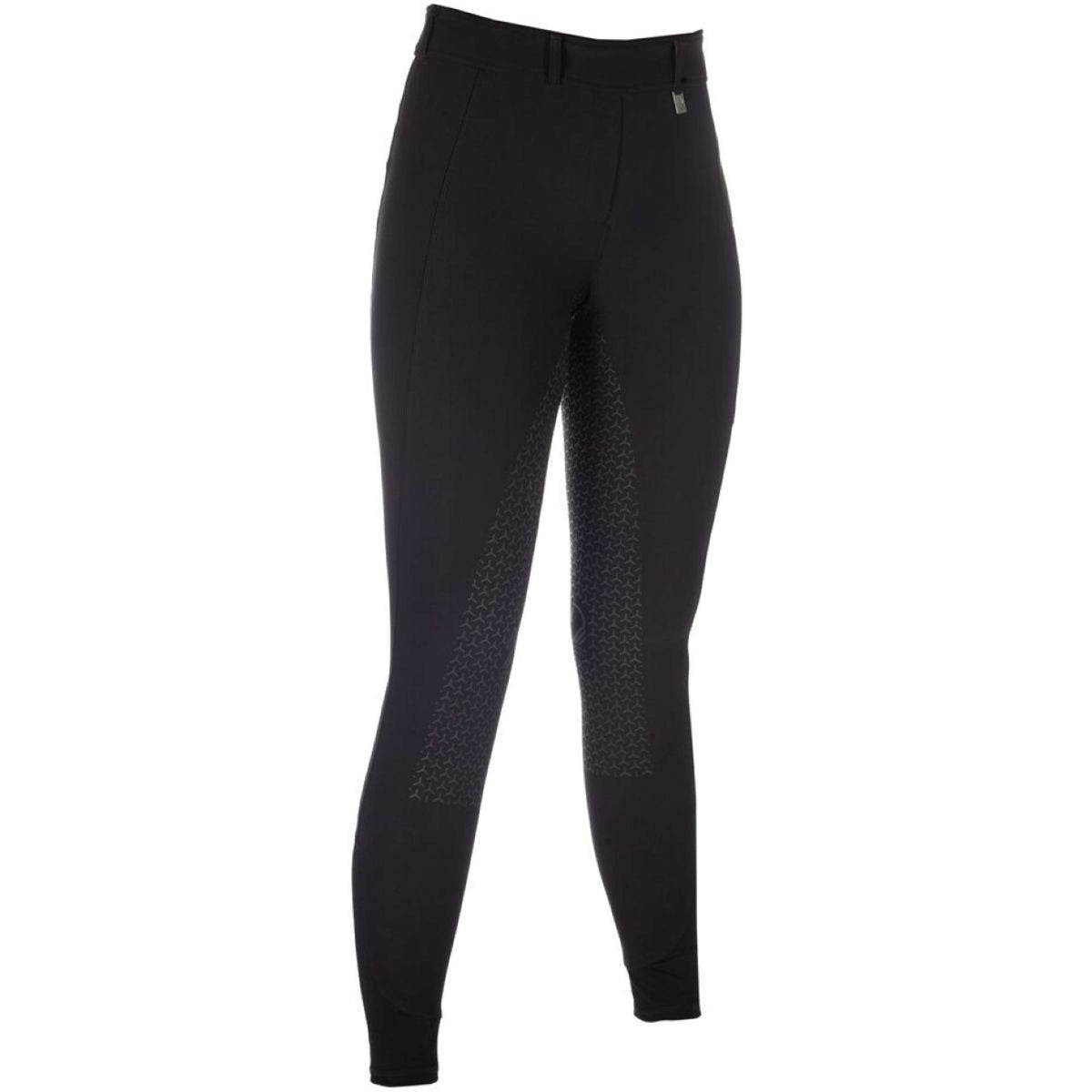 HKM Leggings da Equitazione Amalfi Full Grip Nero