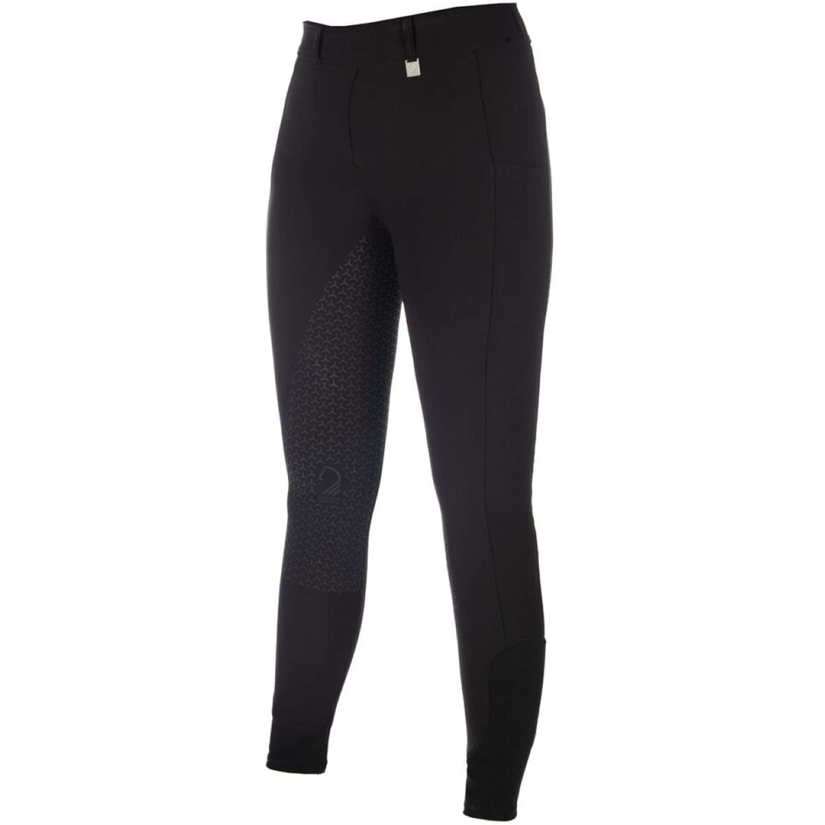 HKM Leggings da Equitazione Amalfi Full Grip Nero