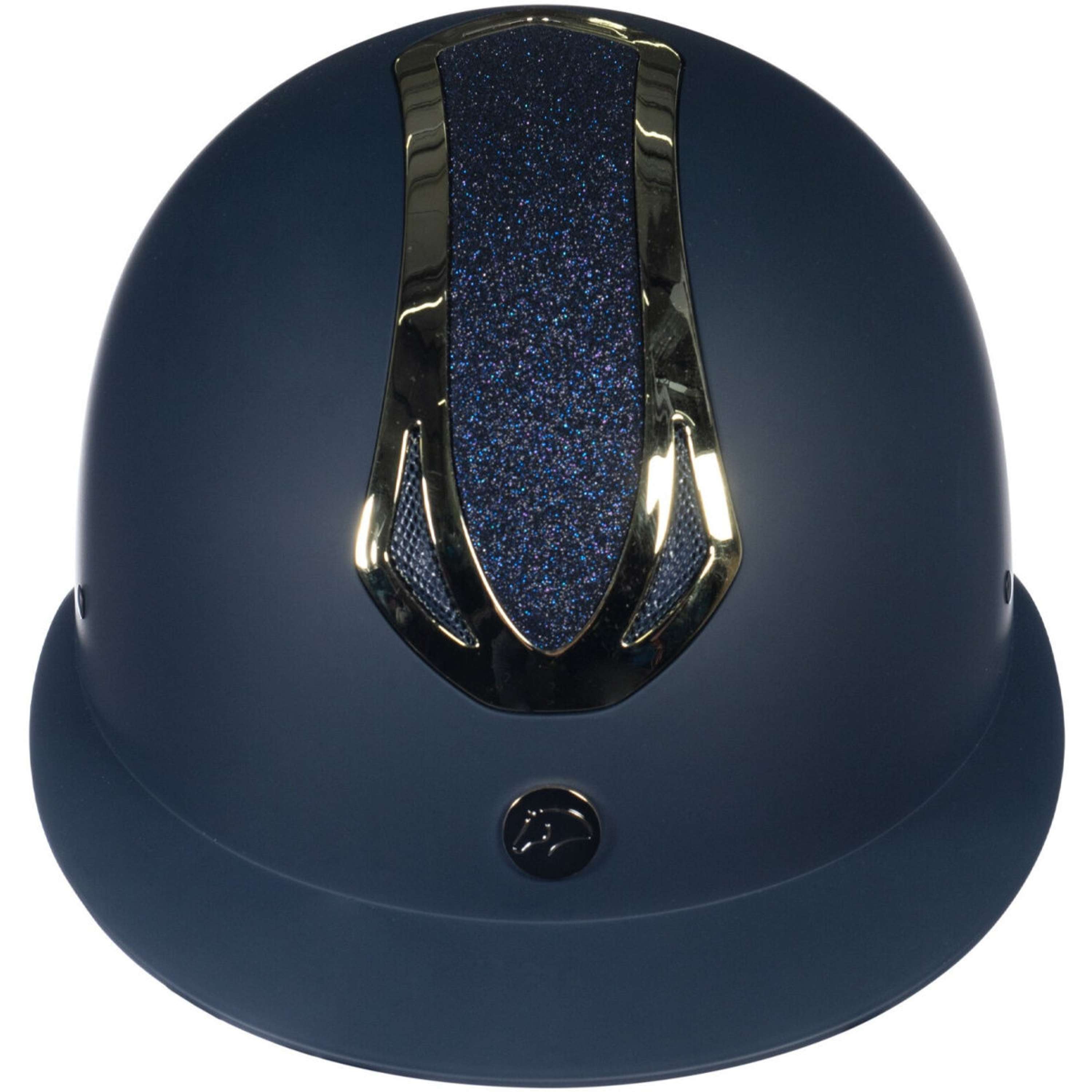 HKM Casco da equitazione Illusion Blu scuro/Oro