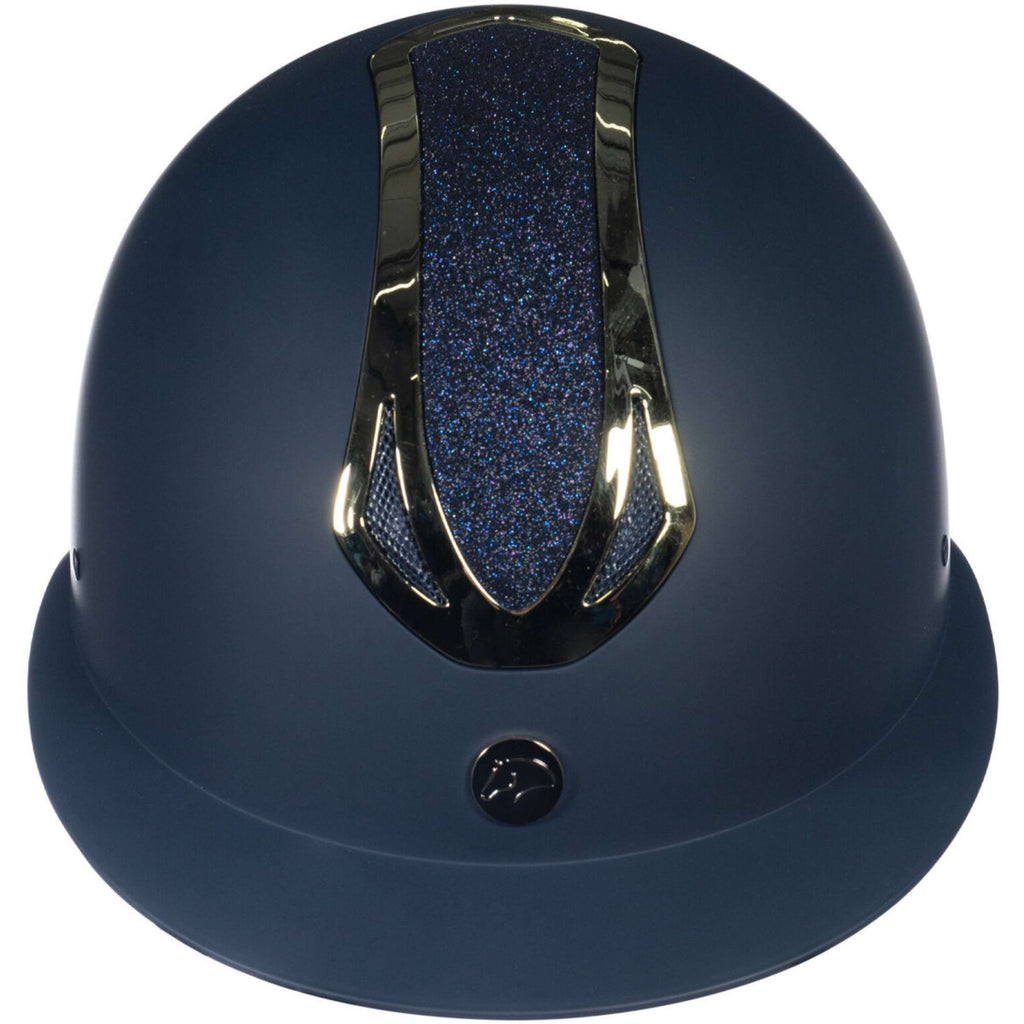 HKM Casco da equitazione Illusion Blu scuro/Oro